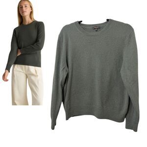 Quince Women's Crew Neck Sweater - Forest Green